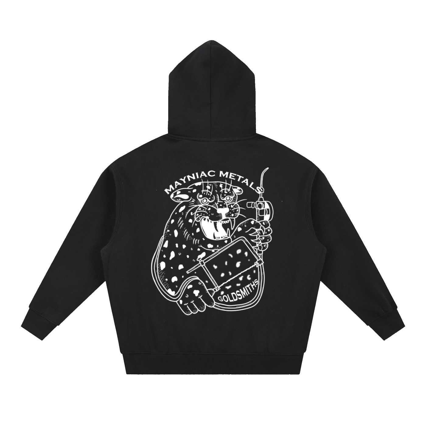 Mayniac Metals Essential Oversized Boxy Fit Fleece Hoodie