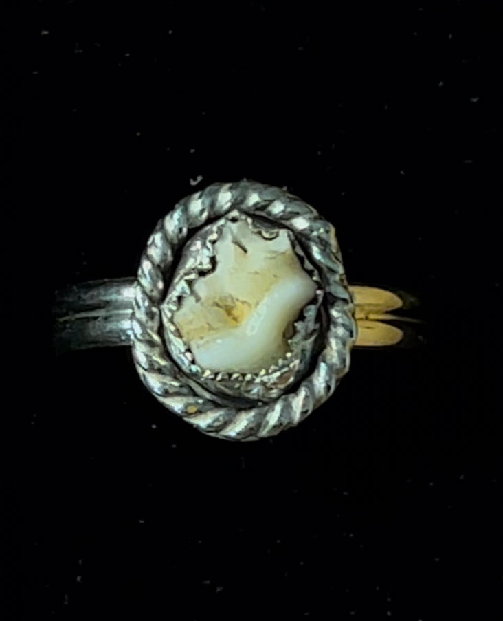 custom tooth ring for pet teeth sterling silver