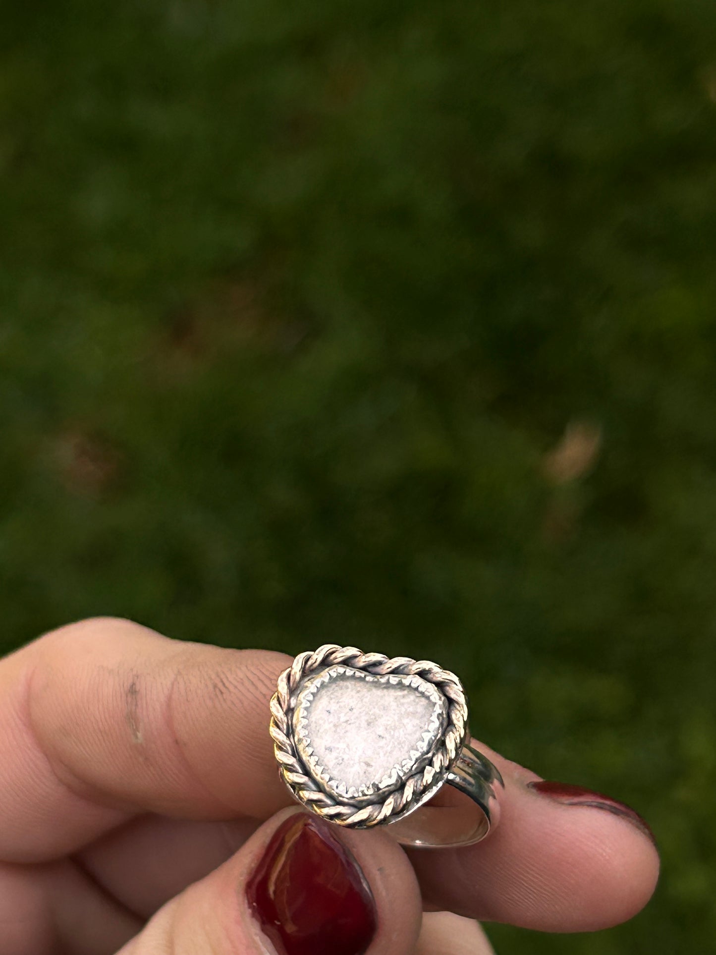 silver and gold cremated remains ring for ashes and pets