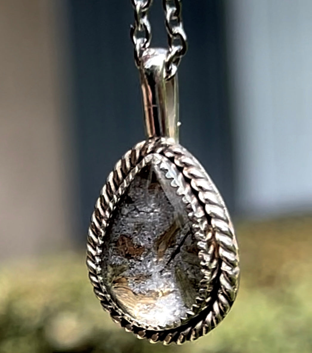 pear shaped memorial ash necklace