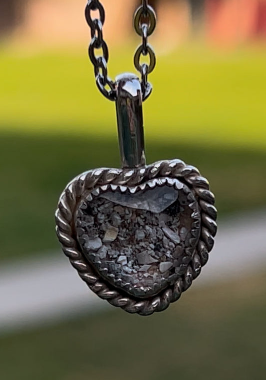 heart memorial cremation necklace for pets