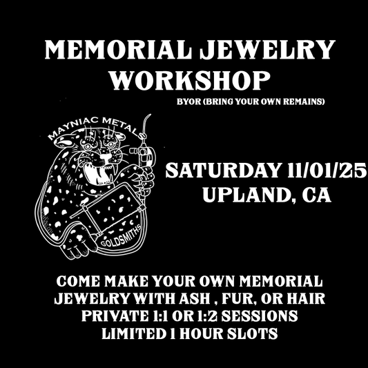 Memorial Jewelry Workshop - November 1st DEPOSIT ONLY